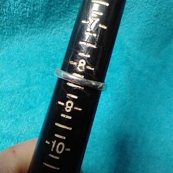 Silvertone pinkish reddish stone ring crystal flower floral rose valentine - Picture 2 of 6